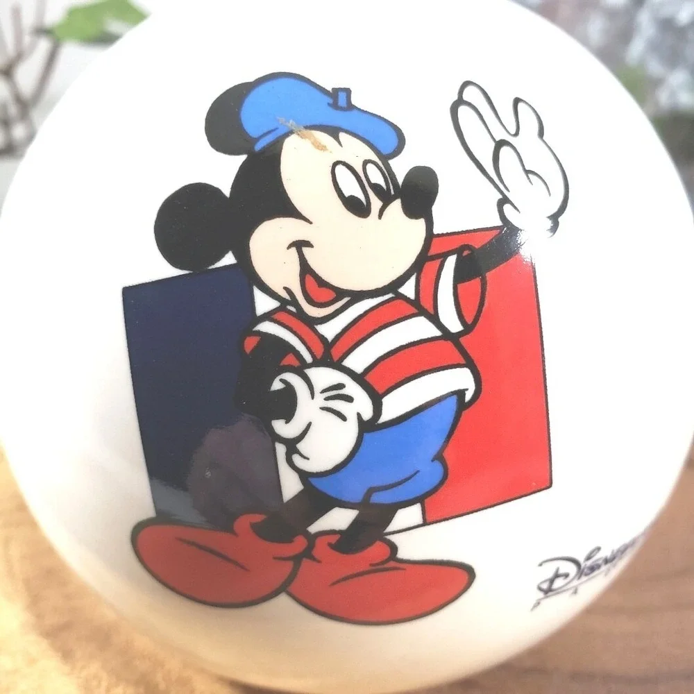 Very Rare Disneyland Paris Round Mickey Mouse Bank with Four Mickey characters